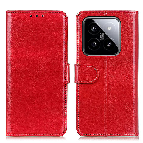 Handytasche Stand Schutzhülle Flip Leder Hülle M07L für Xiaomi Mi 14 Pro 5G Rot