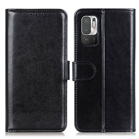 Handytasche Stand Schutzhülle Flip Leder Hülle M07L für Xiaomi Redmi Note 10 5G Schwarz