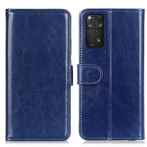 Handytasche Stand Schutzhülle Flip Leder Hülle M07L für Xiaomi Redmi Note 11 4G (2022) Blau