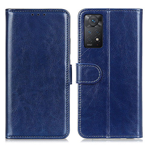 Handytasche Stand Schutzhülle Flip Leder Hülle M07L für Xiaomi Redmi Note 11 Pro 5G Blau