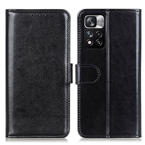 Handytasche Stand Schutzhülle Flip Leder Hülle M07L für Xiaomi Redmi Note 11 Pro+ Plus 5G Schwarz