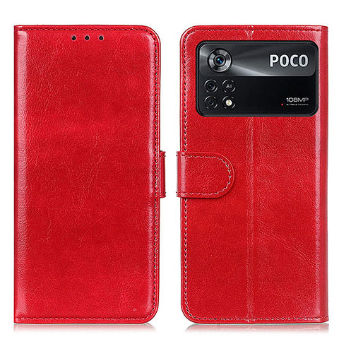 Handytasche Stand Schutzhülle Flip Leder Hülle M07L für Xiaomi Redmi Note 11E Pro 5G Rot