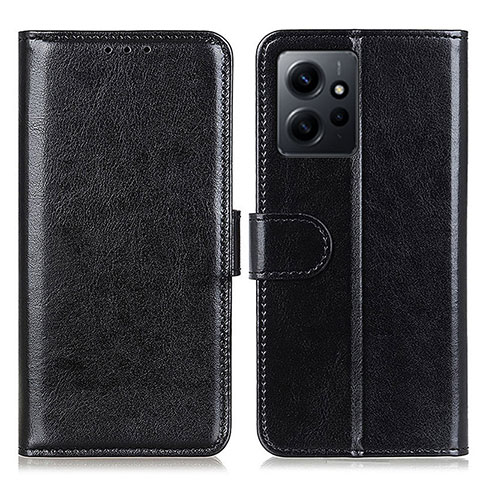 Handytasche Stand Schutzhülle Flip Leder Hülle M07L für Xiaomi Redmi Note 12 4G Schwarz