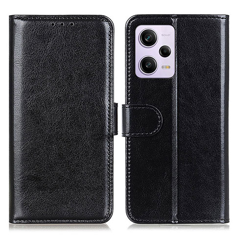 Handytasche Stand Schutzhülle Flip Leder Hülle M07L für Xiaomi Redmi Note 12 Pro 5G Schwarz