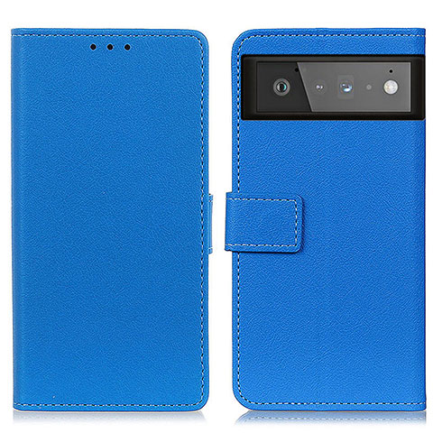 Handytasche Stand Schutzhülle Flip Leder Hülle M08L für Google Pixel 6 5G Blau