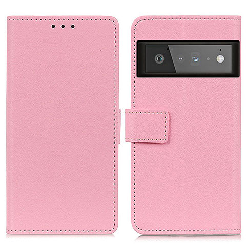 Handytasche Stand Schutzhülle Flip Leder Hülle M08L für Google Pixel 6 Pro 5G Rosa