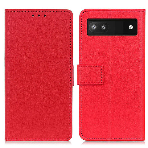 Handytasche Stand Schutzhülle Flip Leder Hülle M08L für Google Pixel 6a 5G Rot