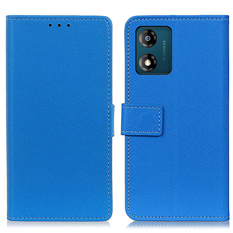 Handytasche Stand Schutzhülle Flip Leder Hülle M08L für Motorola Moto E13 Blau