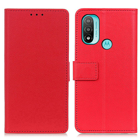 Handytasche Stand Schutzhülle Flip Leder Hülle M08L für Motorola Moto E20 Rot