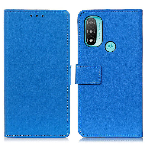 Handytasche Stand Schutzhülle Flip Leder Hülle M08L für Motorola Moto E30 Blau