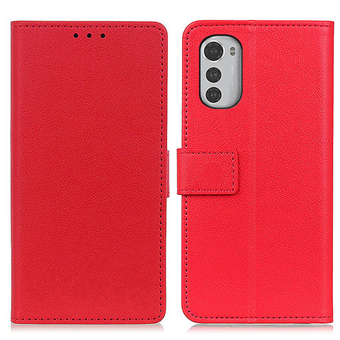 Handytasche Stand Schutzhülle Flip Leder Hülle M08L für Motorola Moto E32s Rot