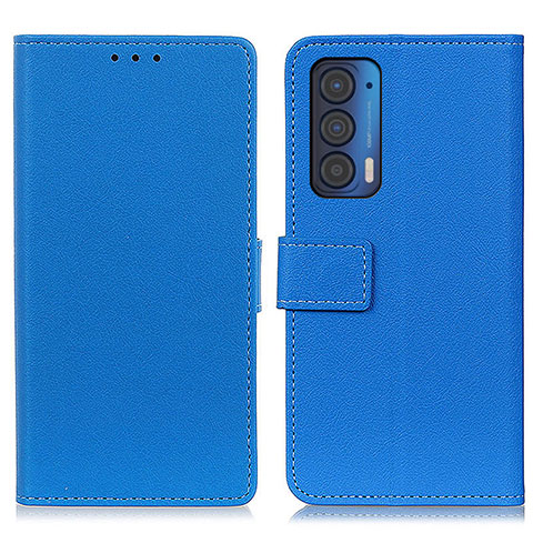 Handytasche Stand Schutzhülle Flip Leder Hülle M08L für Motorola Moto Edge (2021) 5G Blau