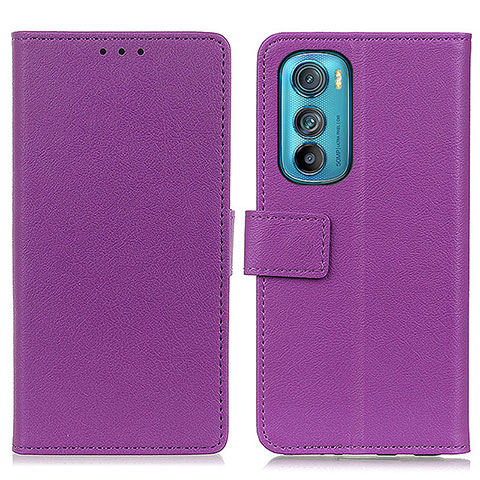 Handytasche Stand Schutzhülle Flip Leder Hülle M08L für Motorola Moto Edge 30 5G Violett