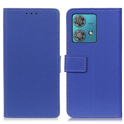 Handytasche Stand Schutzhülle Flip Leder Hülle M08L für Motorola Moto Edge 40 Neo 5G Blau