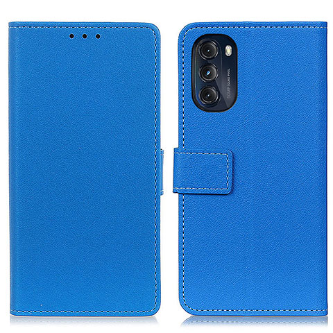 Handytasche Stand Schutzhülle Flip Leder Hülle M08L für Motorola Moto G 5G (2022) Blau