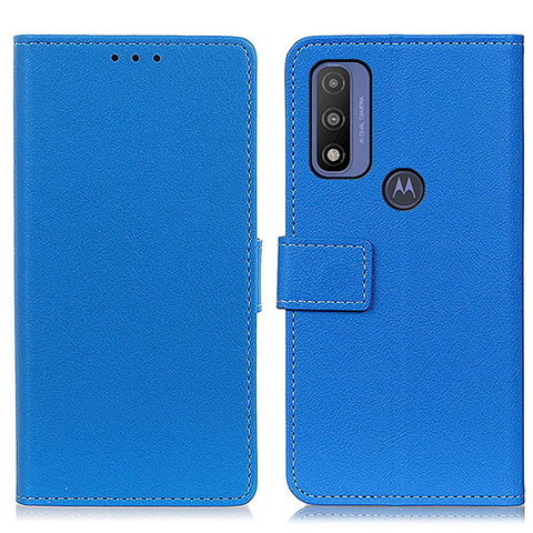 Handytasche Stand Schutzhülle Flip Leder Hülle M08L für Motorola Moto G Pure Blau