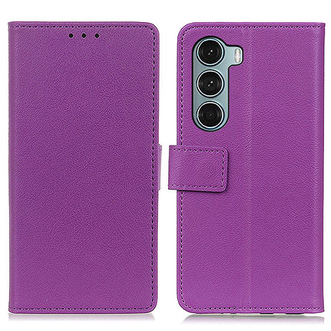 Handytasche Stand Schutzhülle Flip Leder Hülle M08L für Motorola Moto G200 5G Violett