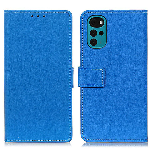 Handytasche Stand Schutzhülle Flip Leder Hülle M08L für Motorola Moto G22 Blau