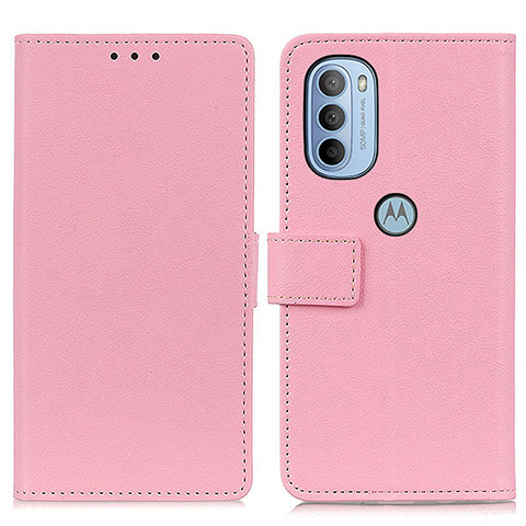 Handytasche Stand Schutzhülle Flip Leder Hülle M08L für Motorola Moto G31 Rosa