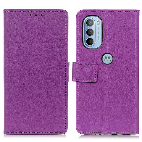 Handytasche Stand Schutzhülle Flip Leder Hülle M08L für Motorola Moto G31 Violett