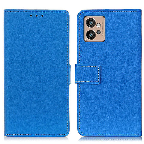 Handytasche Stand Schutzhülle Flip Leder Hülle M08L für Motorola Moto G32 Blau