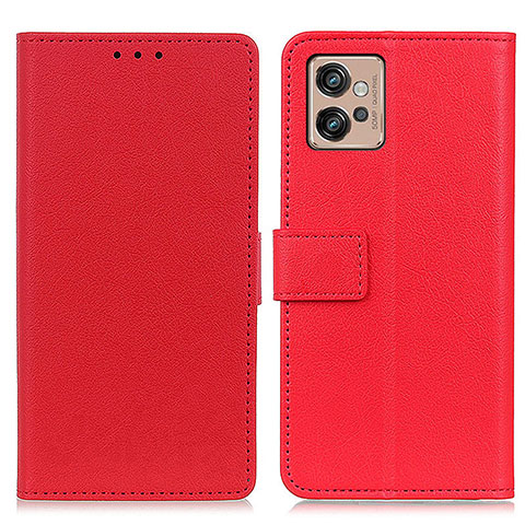 Handytasche Stand Schutzhülle Flip Leder Hülle M08L für Motorola Moto G32 Rot