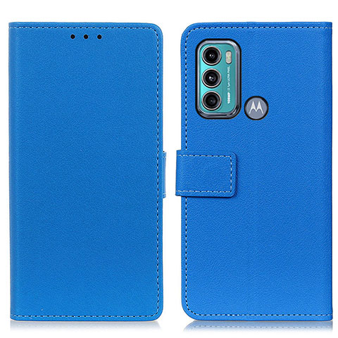 Handytasche Stand Schutzhülle Flip Leder Hülle M08L für Motorola Moto G40 Fusion Blau