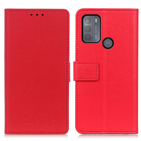 Handytasche Stand Schutzhülle Flip Leder Hülle M08L für Motorola Moto G50 Rot