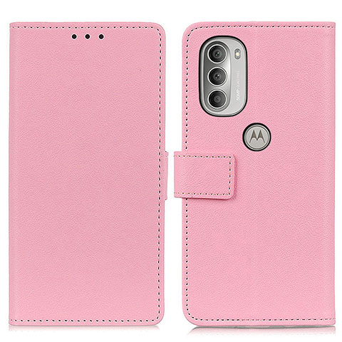 Handytasche Stand Schutzhülle Flip Leder Hülle M08L für Motorola Moto G51 5G Rosa