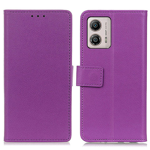 Handytasche Stand Schutzhülle Flip Leder Hülle M08L für Motorola Moto G53 5G Violett