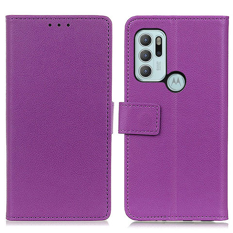 Handytasche Stand Schutzhülle Flip Leder Hülle M08L für Motorola Moto G60s Violett