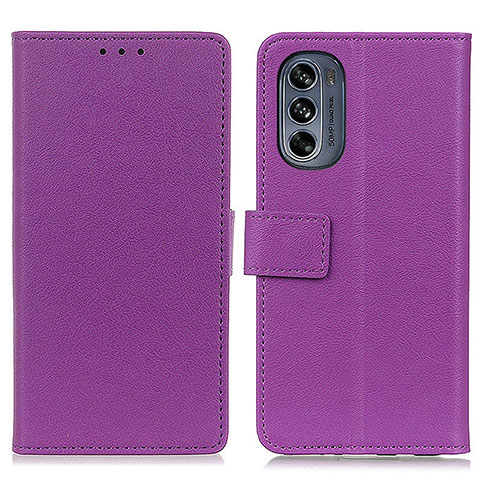 Handytasche Stand Schutzhülle Flip Leder Hülle M08L für Motorola Moto G62 5G Violett