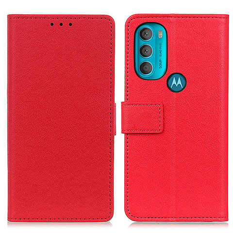 Handytasche Stand Schutzhülle Flip Leder Hülle M08L für Motorola Moto G71 5G Rot