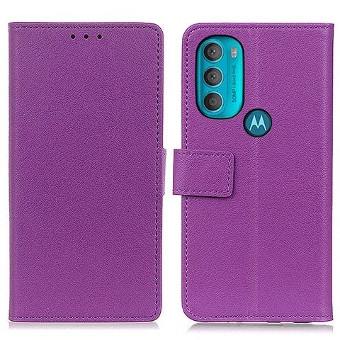 Handytasche Stand Schutzhülle Flip Leder Hülle M08L für Motorola Moto G71 5G Violett