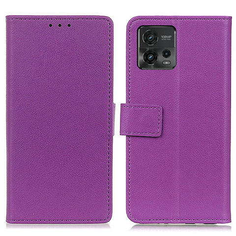 Handytasche Stand Schutzhülle Flip Leder Hülle M08L für Motorola Moto G72 Violett