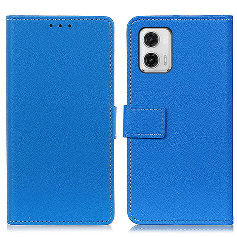 Handytasche Stand Schutzhülle Flip Leder Hülle M08L für Motorola Moto G73 5G Blau