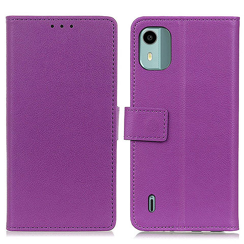 Handytasche Stand Schutzhülle Flip Leder Hülle M08L für Nokia C12 Pro Violett