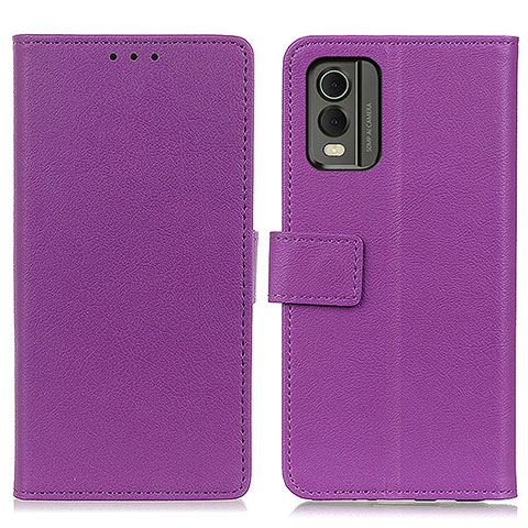 Handytasche Stand Schutzhülle Flip Leder Hülle M08L für Nokia C210 Violett