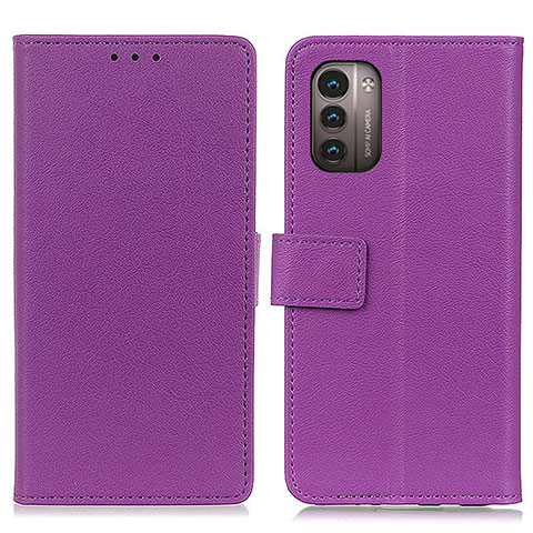 Handytasche Stand Schutzhülle Flip Leder Hülle M08L für Nokia G11 Violett