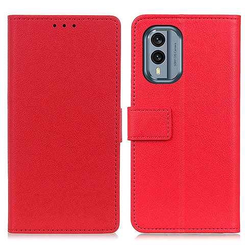 Handytasche Stand Schutzhülle Flip Leder Hülle M08L für Nokia X30 5G Rot