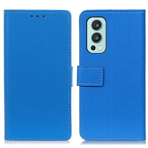 Handytasche Stand Schutzhülle Flip Leder Hülle M08L für OnePlus Nord 2 5G Blau