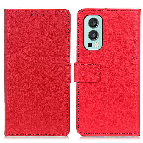 Handytasche Stand Schutzhülle Flip Leder Hülle M08L für OnePlus Nord 2 5G Rot