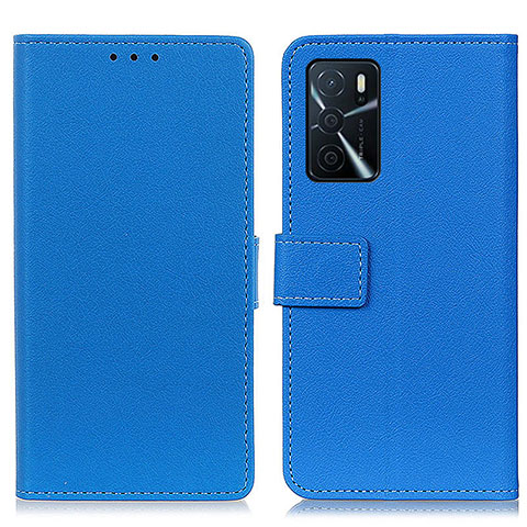 Handytasche Stand Schutzhülle Flip Leder Hülle M08L für Oppo A16s Blau