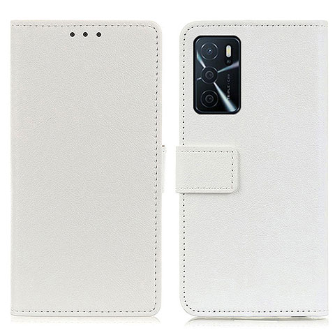 Handytasche Stand Schutzhülle Flip Leder Hülle M08L für Oppo A16s Weiß