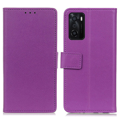 Handytasche Stand Schutzhülle Flip Leder Hülle M08L für Oppo A55S 5G Violett