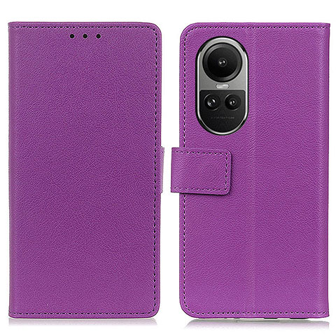 Handytasche Stand Schutzhülle Flip Leder Hülle M08L für Oppo Reno10 5G Violett