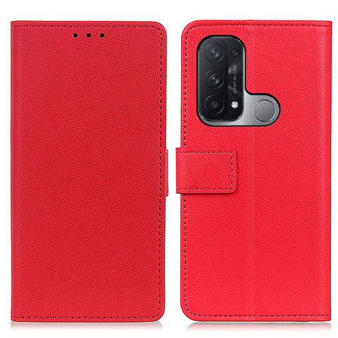 Handytasche Stand Schutzhülle Flip Leder Hülle M08L für Oppo Reno5 A Rot