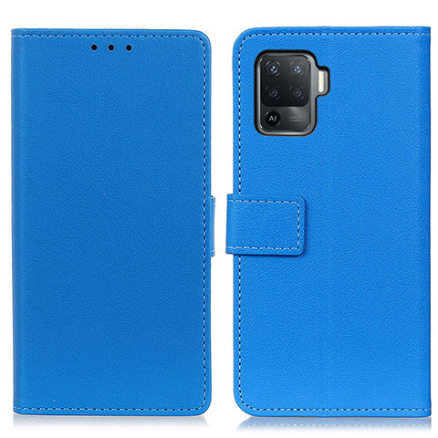 Handytasche Stand Schutzhülle Flip Leder Hülle M08L für Oppo Reno5 F Blau