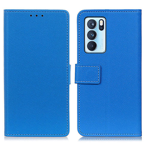 Handytasche Stand Schutzhülle Flip Leder Hülle M08L für Oppo Reno6 Pro 5G India Blau