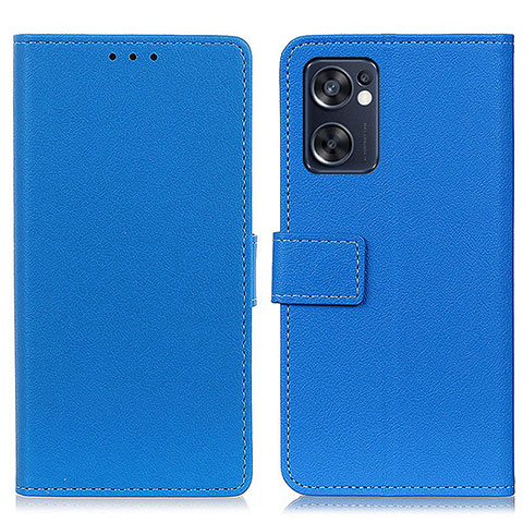 Handytasche Stand Schutzhülle Flip Leder Hülle M08L für Oppo Reno7 SE 5G Blau